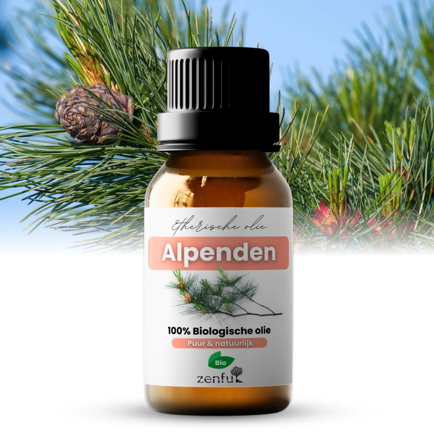 Zenful Alpenden Zirben olie, biologische etherische den olie 5 ml