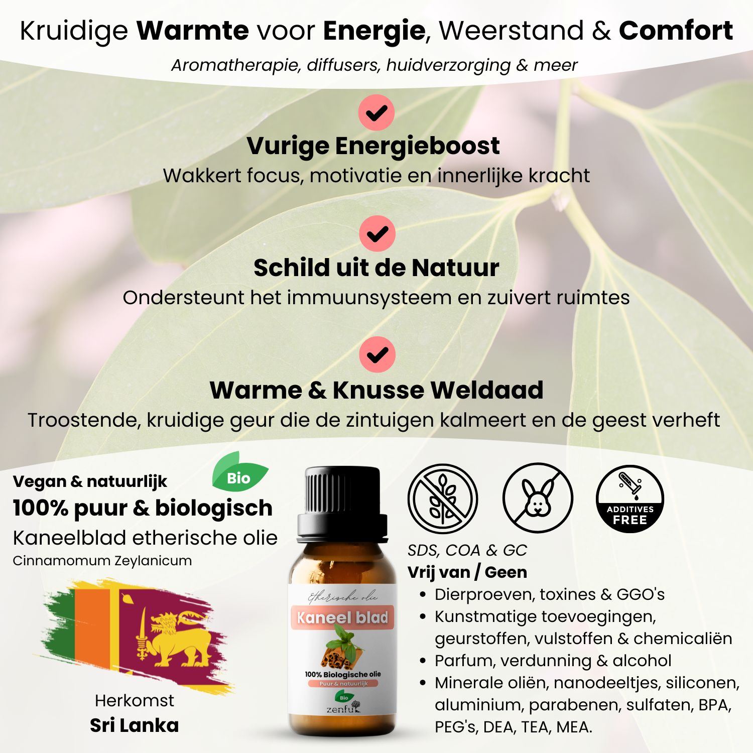 Kaneelblad aromatherapie geur werking informatie