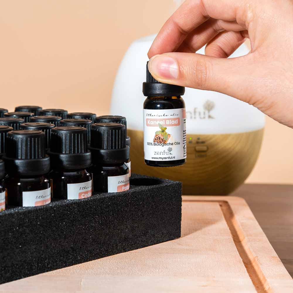 Zenful aroma diffuser Oasis licht hout in interieur