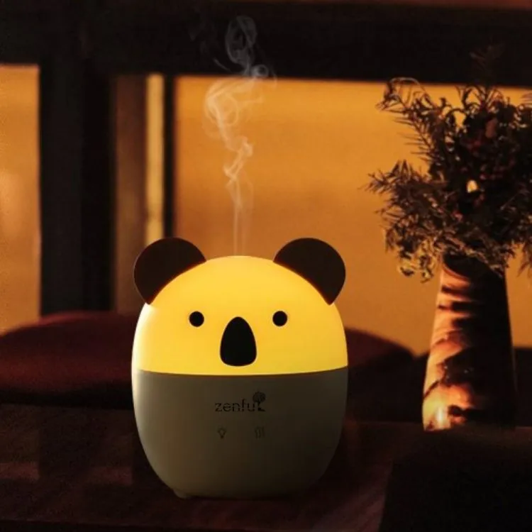 Zenful aroma diffuser in nacht met licht en mist nachtlamp