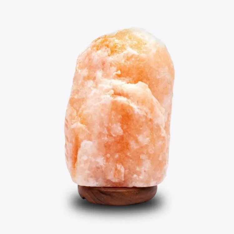 zoutlamp zoutsteen himalaya oranje met led 1 - 2 kg
