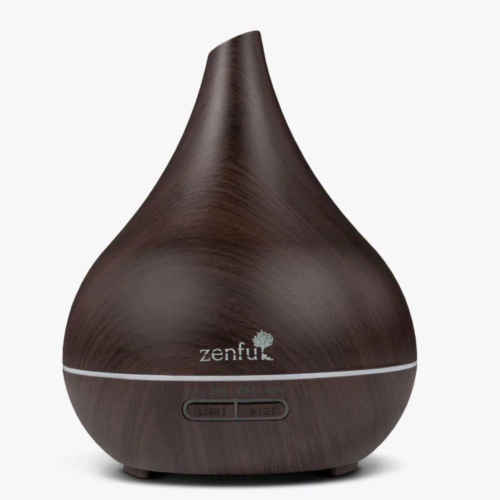 Image of Aroma diffuser zwart Timber donker hout 400ml