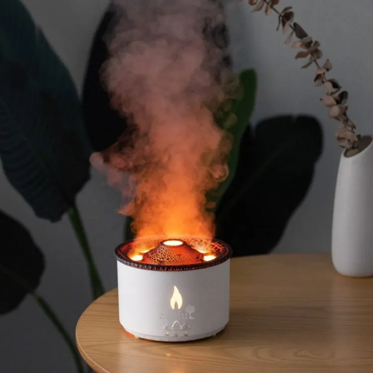 Vulcano aroma diffuser in werking hoge vlam Zenful