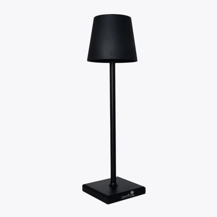 Tafellamp LED draadloos dimbaar oplaadbaar binnen buiten 38cm zwart Zenful