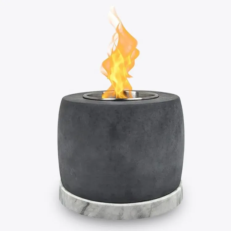 Beton sfeer haard bio ethanol marmer grijs