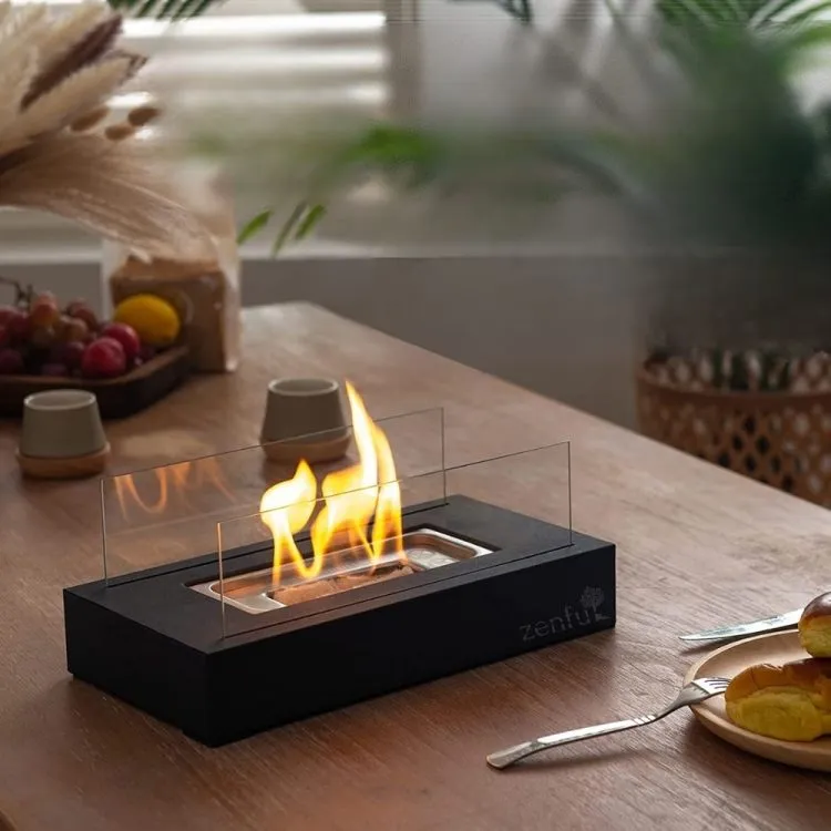 Tafelhaard in gebruik met vuur prachtig interieur