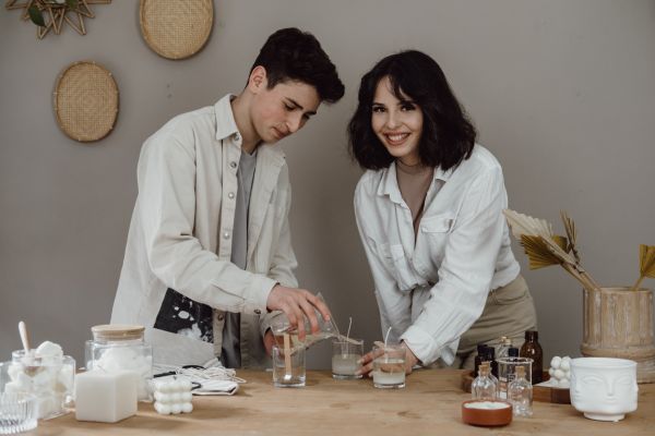 DIY experimenteren en het maken en gebruiken van kaarsen geur geurkaarsen