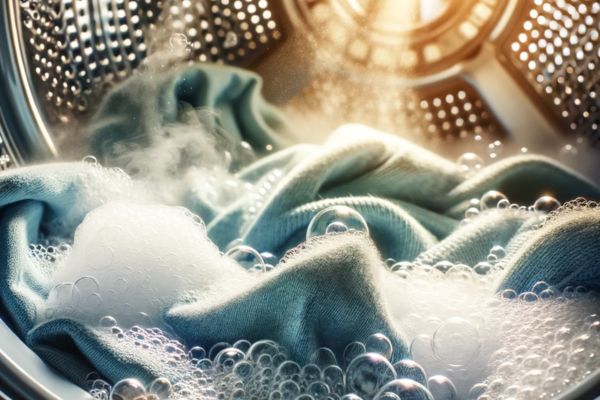 Kleding in de wasmachine voor schone was