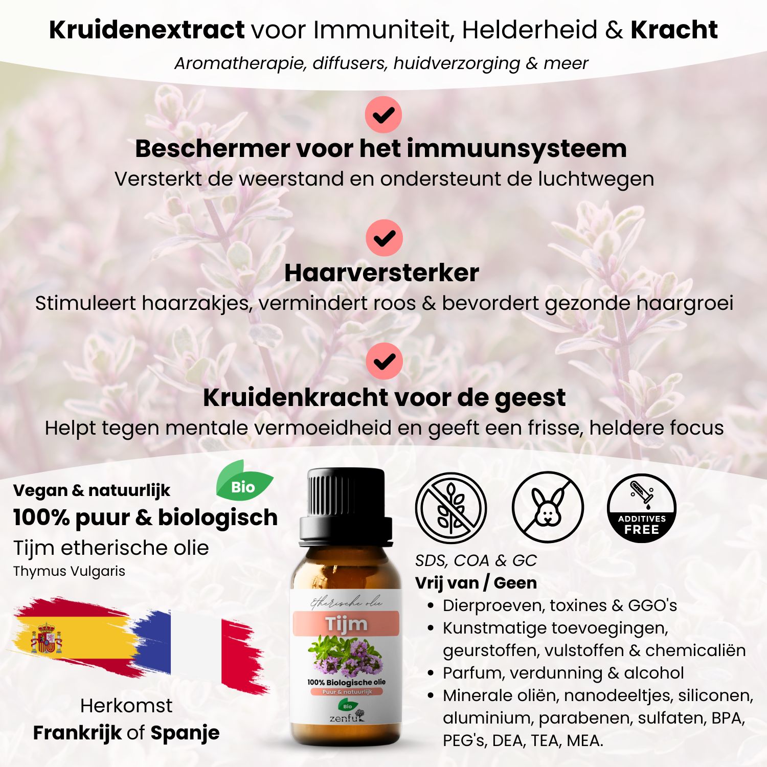 Tijm olie biologisch - Afbeelding 3